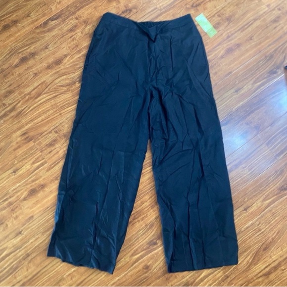 Coldwater Creek Pants - NWT New Coldwater Creek Women's Black Linen Wide Leg Brooke Classic Pant Size 1X